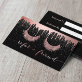 Carte De Référencement Rose de maquillage Lashes aiguillage vers l'or