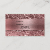 Carte De Référencement Rose Gold Liquide Chrome Métallisé Parrainez un(e) (Dos)