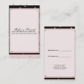 Carte De Référencement Rose Gold Rose Pâle Élégant Moderne Recommander un (Devant / Derrière)