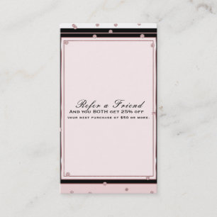 Carte De Référencement Rose Gold Rose Pâle Élégant Moderne Recommander un