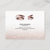 Carte De Référencement Rose tendance Gold Eye Rose Gold Parties scintilla (Dos)