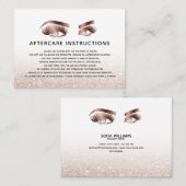 Carte De Référencement Rose tendance Gold Eye Rose Gold Parties scintilla (Devant / Derrière)