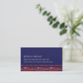 Carte De Référencement Rouge Blanc & Bleu Paillettes Parrainage (Debout devant)