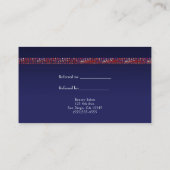 Carte De Référencement Rouge Blanc & Bleu Paillettes Parrainage (Dos)