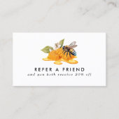 Carte De Référencement Ruches élégantes avec abeille (Devant)