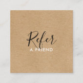 Carte De Référencement Rustic Kraft Simple Boho Signature Script (no tran (Devant)