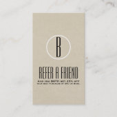 Carte De Référencement Rustique Kraft Brun Minimal Référer un ami Référen (Devant)