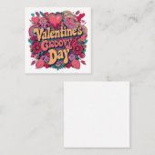 Carte De Référencement Saint Valentin, super journée, clipart rétro (Devant / Derrière)