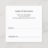 Carte De Référencement Salon Blanc Rouge Gras Unique Ancien (Dos)