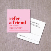 Carte De Référencement Salon de beauté cool Bold Rose Rouge Blanc