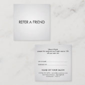 Carte De Référencement Salon de Beauté Élégant Moderne Blanc (Devant / Derrière)
