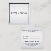 Carte De Référencement Salon de Beauté Élégant Moderne Blanc (Devant / Derrière)