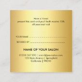 Carte De Référencement Salon de beauté Golden Lashes & Brows (Dos)