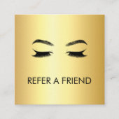 Carte De Référencement Salon de beauté Golden Lashes & Brows (Devant)