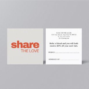 Carte De Référencement Salon de beauté minimaliste élégant Pastel Bold