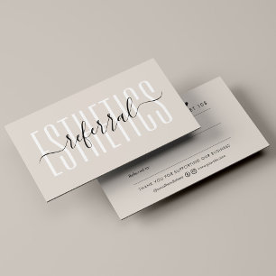 Carte De Référencement Salon de beauté minimaliste esthéticienne sable ne