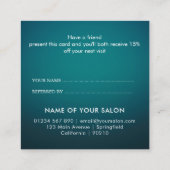 Carte De Référencement Salon de Beauté Moderne Élégant (Dos)