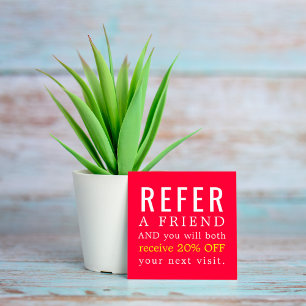 Carte De Référencement Salon de beauté moderne et élégant rouge jaune