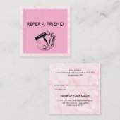 Carte De Référencement Salon de beauté Pink Marble (Devant / Derrière)