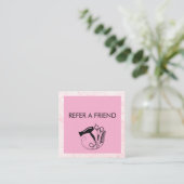 Carte De Référencement Salon de beauté Pink Marble (Debout devant)