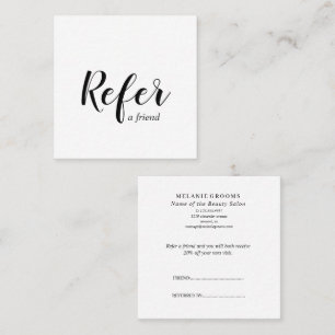 Carte De Référencement Salon de beauté promotionnel