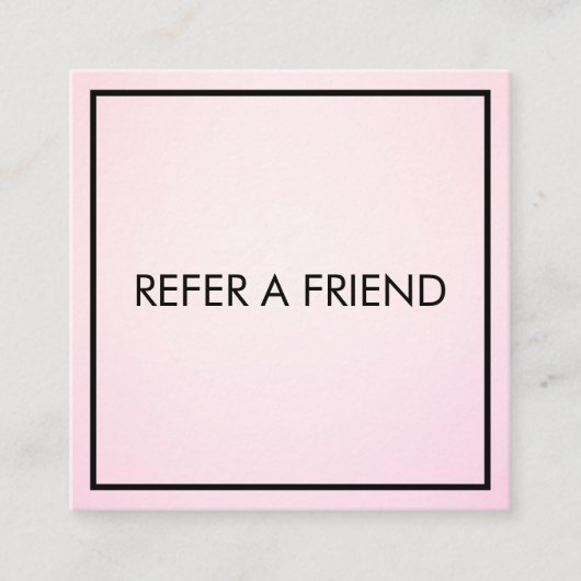 Carte De Référencement Salon de beauté rose élégant moderne (Devant)