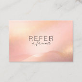 Carte De Référencement Salon de Blush Gold Glow Gradient (Devant)