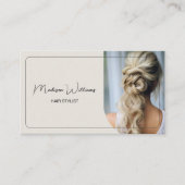 Carte De Référencement Salon de coiffure moderne beige neutre (Devant)