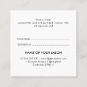 Carte De Référencement Salon de feuillage vert aquarelle (Dos)