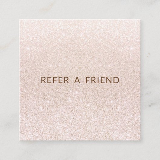 Carte De Référencement Salon de Parties scintillant de Champagne Rose - R (Devant)