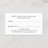 Carte De Référencement Salon élégant minimaliste pastel élégant (Dos)