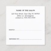 Carte De Référencement Salon épuré minimaliste Pastel Bold (Dos)