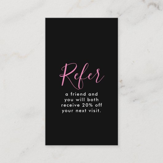 Carte De Référencement Salon esthétique de beauté QR Code Rendez-vous (Devant)