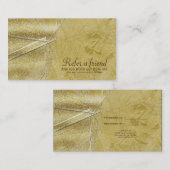 Carte De Référencement Salon Glam Crystal Pailleté Or Référez un ami (Devant / Derrière)