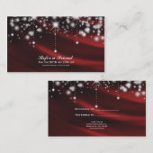 Carte De Référencement Salon Glamour Red Silk & Sparkle Référer un Ami (Devant / Derrière)