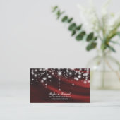Carte De Référencement Salon Glamour Red Silk & Sparkle Référer un Ami (Debout devant)