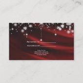 Carte De Référencement Salon Glamour Red Silk & Sparkle Référer un Ami (Dos)