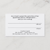 Carte De Référencement Salon Rose Rose Gold Striped Référencement Remise (Dos)