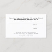 Carte De Référencement Script Calligraphy Customer Referendum (Dos)