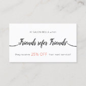 Carte De Référencement Script Calligraphy Customer Referendum (Devant)