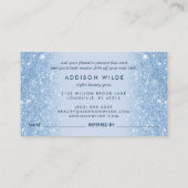 Carte De Référencement Script de signature Paillettes bleues Moderne et f (Dos)