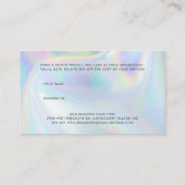 Carte De Référencement Script d'entreprise moderne holographique (Dos)