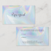 Carte De Référencement Script d'entreprise moderne holographique (Devant / Derrière)