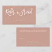 Carte De Référencement Script moderne en terre cuite (Devant / Derrière)