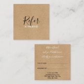 Carte De Référencement Script rustique de signature simple (Devant / Derrière)