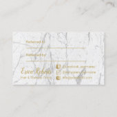 Carte De Référencement Sèche-cheveux d'or Moderne Salon de marbre aiguill (Dos)