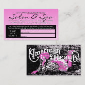 Carte De Référencement secrets de beauté américains référer un ami (Devant / Derrière)