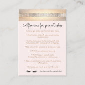 Carte De Référencement Sequin Eyelash Extensions Instructions de suivi (Devant)