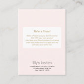 Carte De Référencement Sequin Eyelash Extensions Instructions de suivi (Dos)