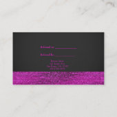 Carte De Référencement Séquins de glam moderne rose et gris référez un am (Dos)